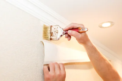 Pose de papier peint à Olmeto — revêtements muraux et toiles de verre